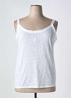 Top alb MARBLE femeie