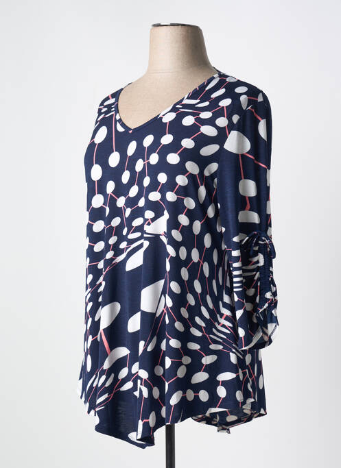 Tunică mâneci lungi albastru MARBLE femeie