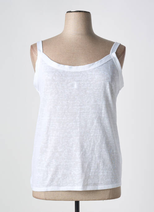 Top alb MARBLE femeie