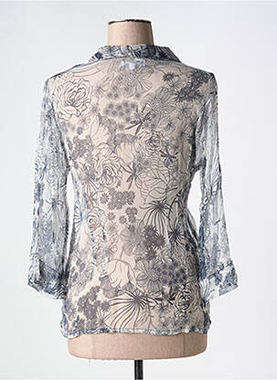 Cămașă imprimeu floral mâneci lungi albastru AGATHE & LOUISE femeie