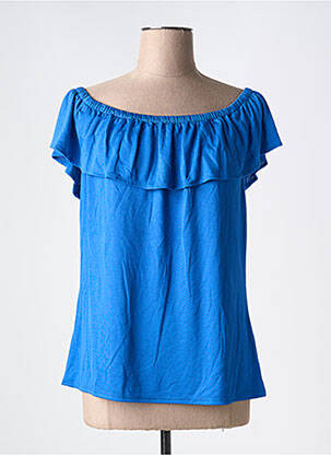 Top albastru MARBLE femeie