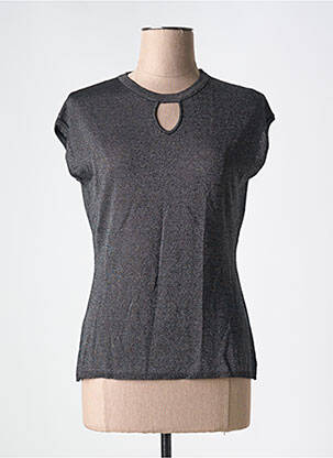 Tricou elasticitate mâneci scurte gri SURKANA femeie