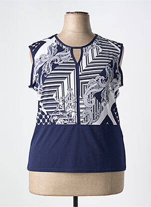 Top albastru MARBLE femeie