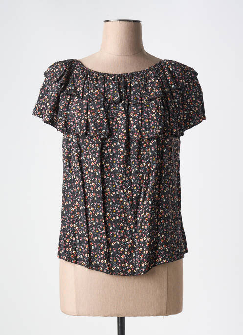 Top negru COULEURS DU TEMPS femeie