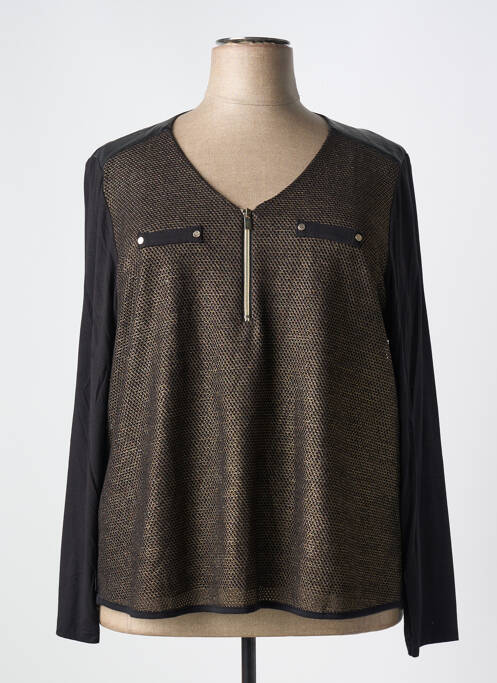 Tricou croială dreaptă mâneci lungi negru FRED SABATIER femme