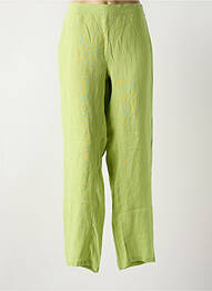 Pantalon drept țesătură crep mărime normală verde AGATHE & LOUISE femme