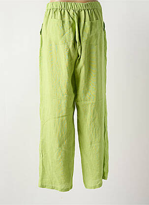 Pantalon drept talie elastică mărime normală verde AGATHE & LOUISE femeie