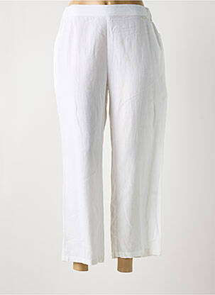 Pantalon 7/8 talie elastică mărime normală alb AGATHE & LOUISE femeie