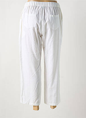 Pantalon 7/8 talie elastică mărime normală alb AGATHE & LOUISE femeie