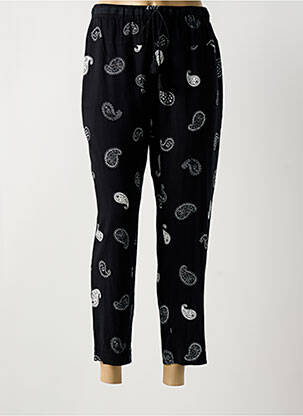Pantalon 7/8 țesătură poplin mărime normală negru SURKANA femeie