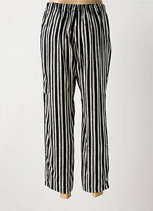 Pantalon 7/8 țesătură poplin mărime normală negru TELMAIL femeie