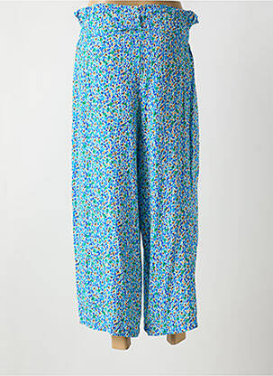 Pantalon 7/8 talie înaltă talie înaltă albastru COULEURS DU TEMPS femeie