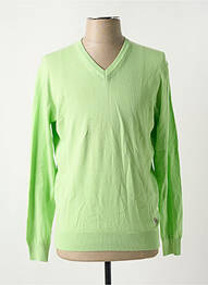 Pulover guler în v mâneci lungi verde DELAHAYE homme