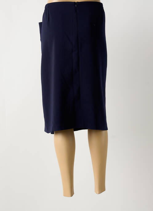 Fustă midi croială dreaptă albastru GUY DUBOUIS femme