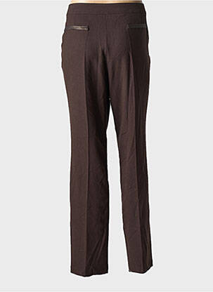 Pantalon slim țesătură poplin mărime normală maro JEAN GABRIEL femeie