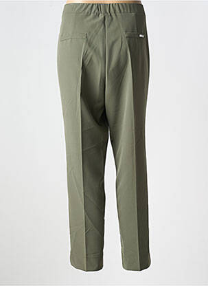 Pantalon slim talie elastică mărime normală verde TELMAIL femeie