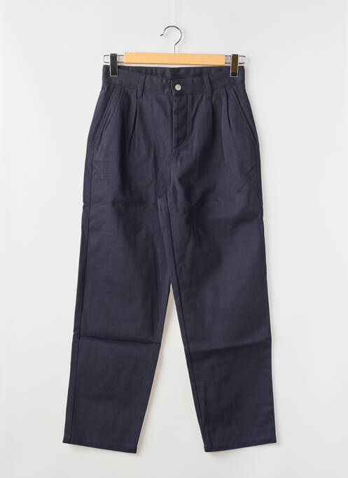 Pantalon drept închidere cu fermoar sub clapetă cu nasturi mărime normală albastru HABILE femme