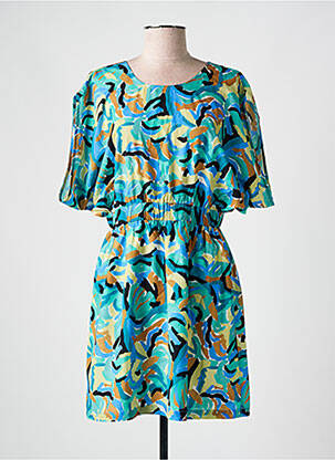 Rochie scurtă mâneci scurte mâneci scurte verde LILI SIDONIO femeie
