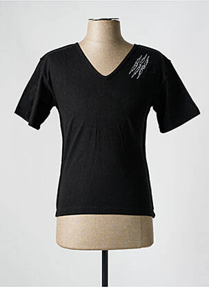 Tricou croială cambrată mâneci scurte negru CRYSTAL VINTAGE bărbat