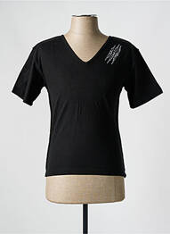 Tricou croială cambrată mâneci scurte negru CRYSTAL VINTAGE homme