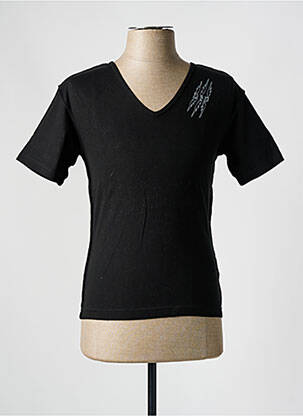 Tricou elasticitate mâneci scurte negru CRYSTAL VINTAGE bărbat
