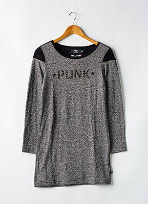 Rochie pulover gri LE TEMPS DES CERISES fată