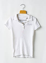 Polo elasticitate mâneci scurte alb RWD fille