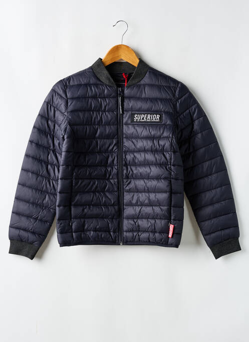 Geacă matlasată albastru LE TEMPS DES CERISES fată