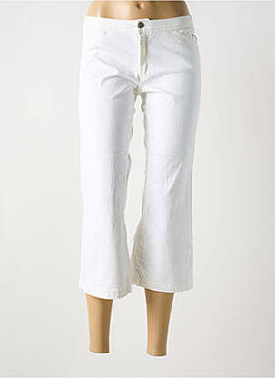 Pantalon trei sferturi buzunare alb TEDDY SMITH femeie