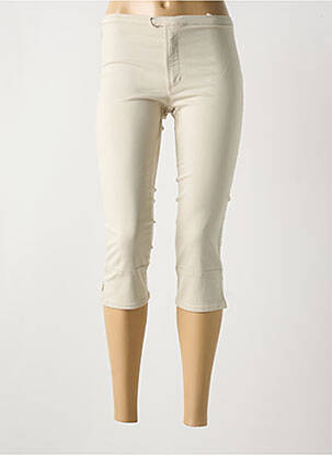 Pantalon trei sferturi buzunare bej LOIS femeie