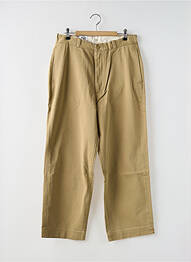 Pantalon drept închidere cu fermoar sub clapetă cu nasturi bej LEVIS femme