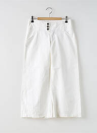 Pantalon trei sferturi croială dreaptă alb OXBOW femme