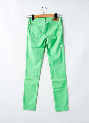 Pantalon slim țesătură poplin verde DIESEL fată