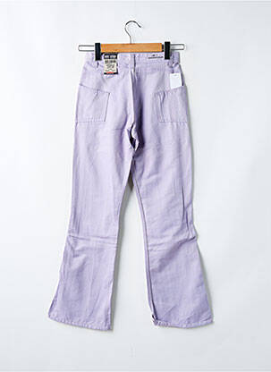 Pantalon drept închidere cu fermoar sub clapetă cu nasturi violet BIG STAR fată