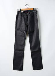 Pantalon slim țesătură acoperită mărime normală negru LE TEMPS DES CERISES femeie