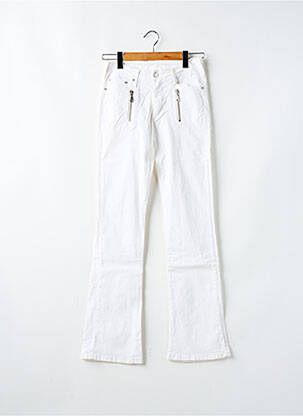 Pantalon drept alb CIMARRON fată