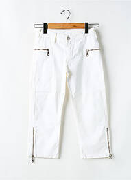Pantalon trei sferturi buzunare alb CIMARRON fille