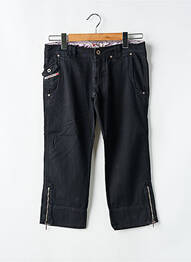 Pantalon trei sferturi croială dreaptă negru DIESEL fille