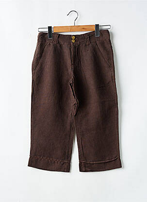 Pantalon trei sferturi maro CIMARRON fată