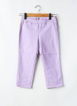 Pantalon trei sferturi croială dreaptă violet CIMARRON fată