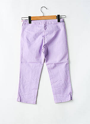 Pantalon trei sferturi croială dreaptă violet CIMARRON fată