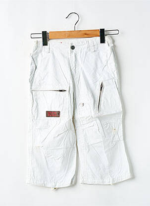 Pantalon trei sferturi alb RWD fată