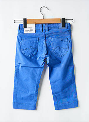 Bermudă țesătură poplin albastru PEPE JEANS fată