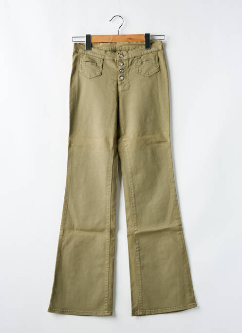 Pantalon evazat verde CIMARRON fată