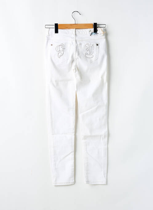 Blugi cu croială slim alb GUESS fată