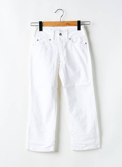 Pantalon trei sferturi alb CIMARRON fată