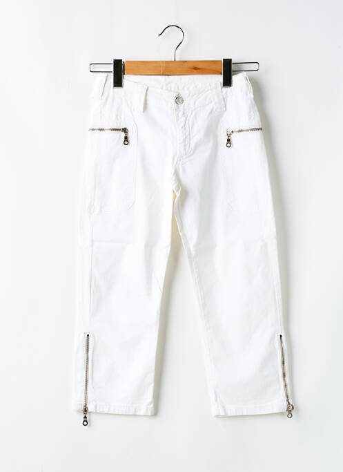 Pantalon trei sferturi alb CIMARRON fată