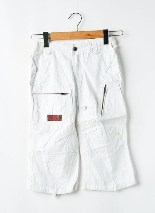 Pantalon trei sferturi alb RWD fată