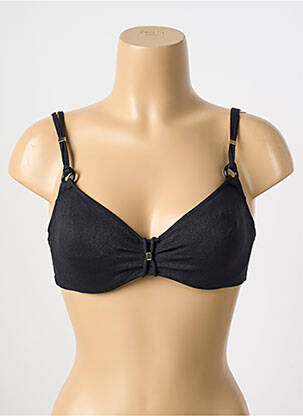 Sutien de costum de baie bretele elastice sutien balconet cu decolteu înalt negru MARIE JO femeie