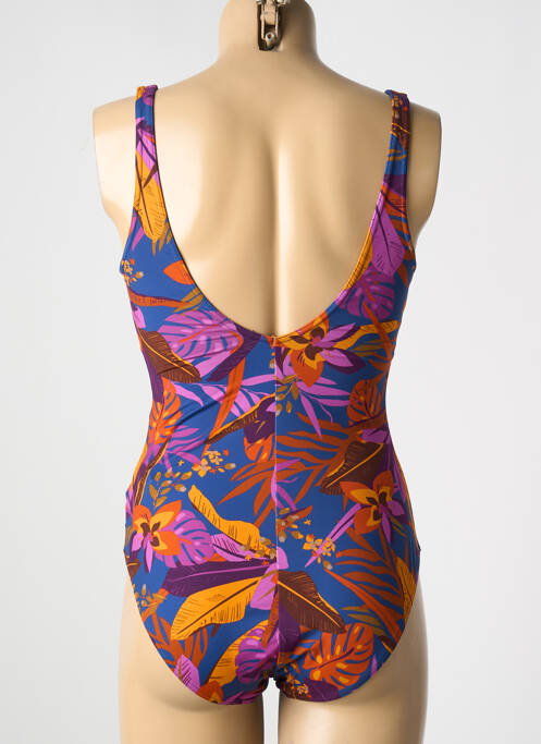 Costum de baie dintr-o singură piesă bretele elastice albastru LIVIA femme